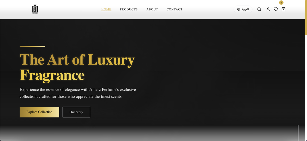 Alherz Perfume - Advanced E-commerce Platform with CMS